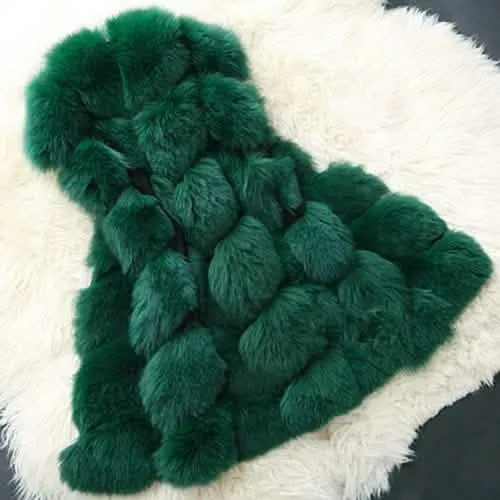 Luxurious Faux Fox Fur Gilet Vest for Women - Trendy Winter Essential in Multiple Colors