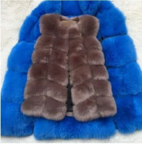 Luxurious Faux Fox Fur Gilet Vest for Women - Trendy Winter Essential in Multiple Colors