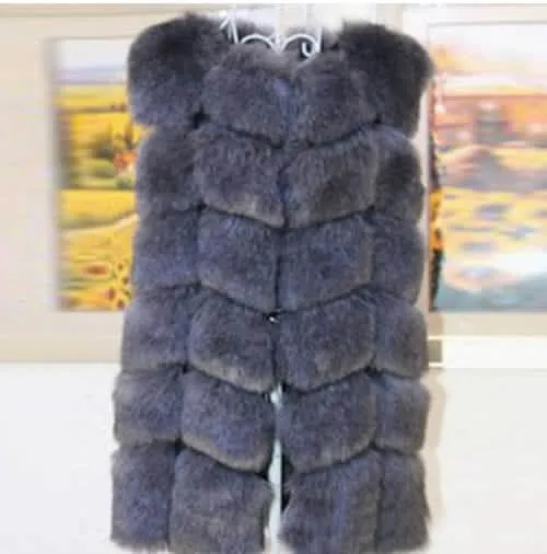 Luxurious Faux Fox Fur Gilet Vest for Women - Trendy Winter Essential in Multiple Colors