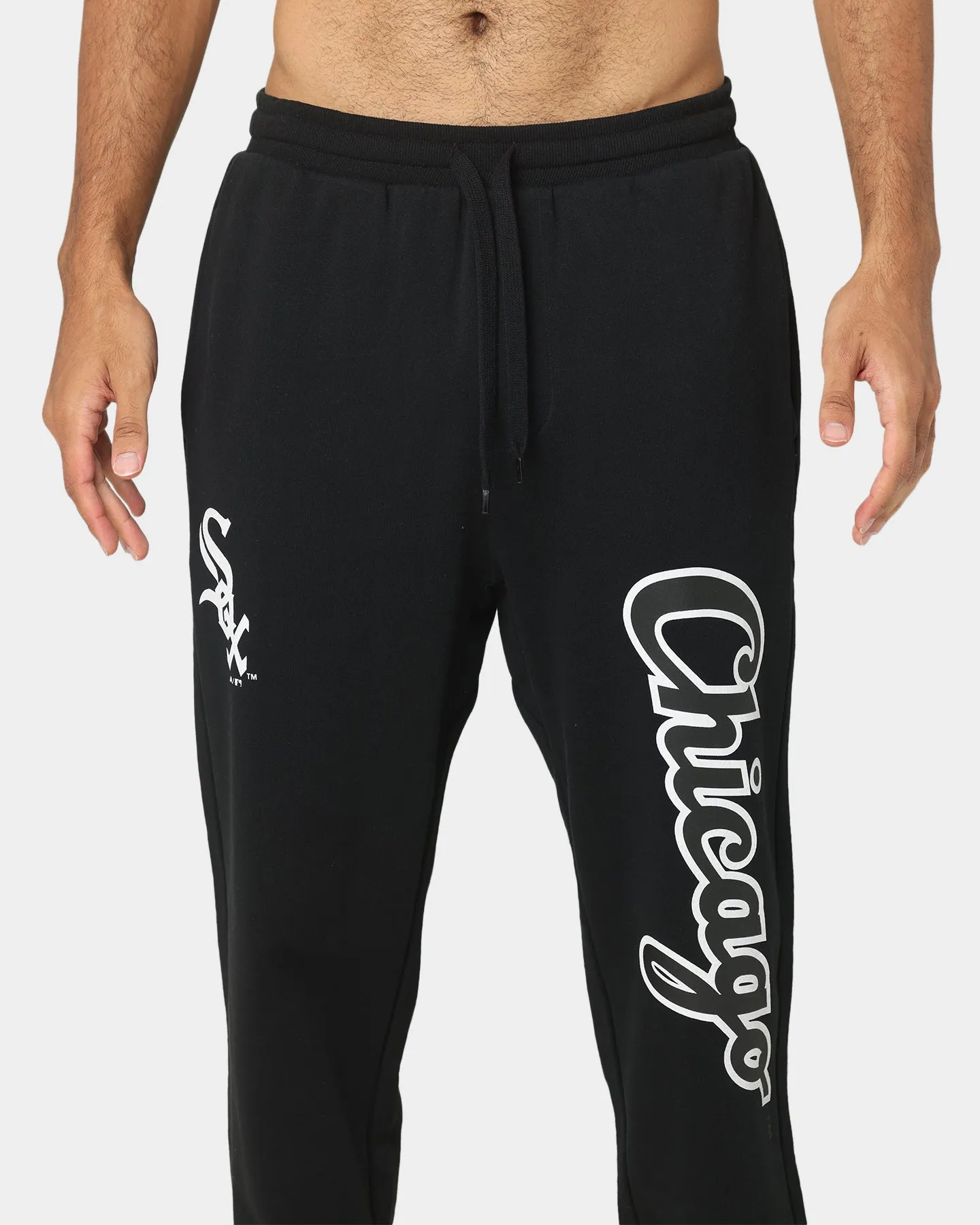 Majestic Athletic Chicago White Sox Vintage Sports Arch Track Pants Faded Black