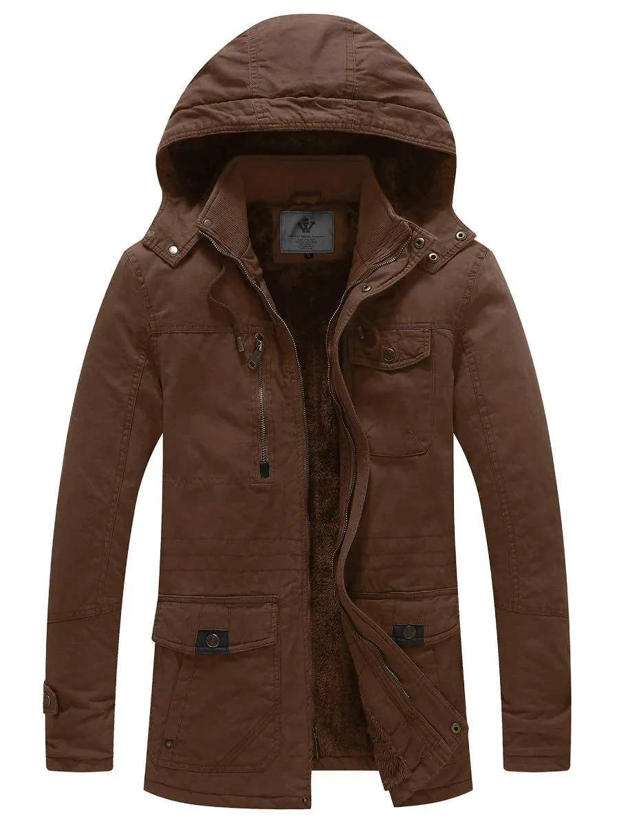 Men's Winter Thicken Cotton Parka Jacket Warm Coat