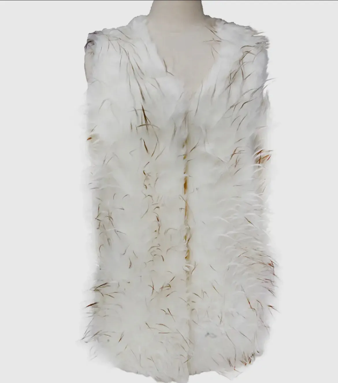 Off White faux fur vest