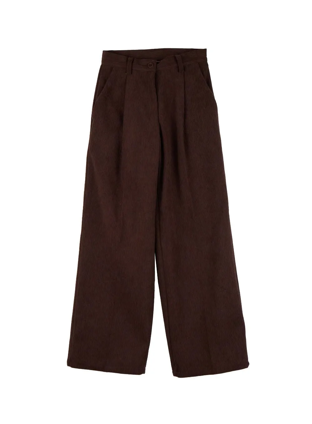 Pintuck Corduroy Wide-Leg Trousers OD412