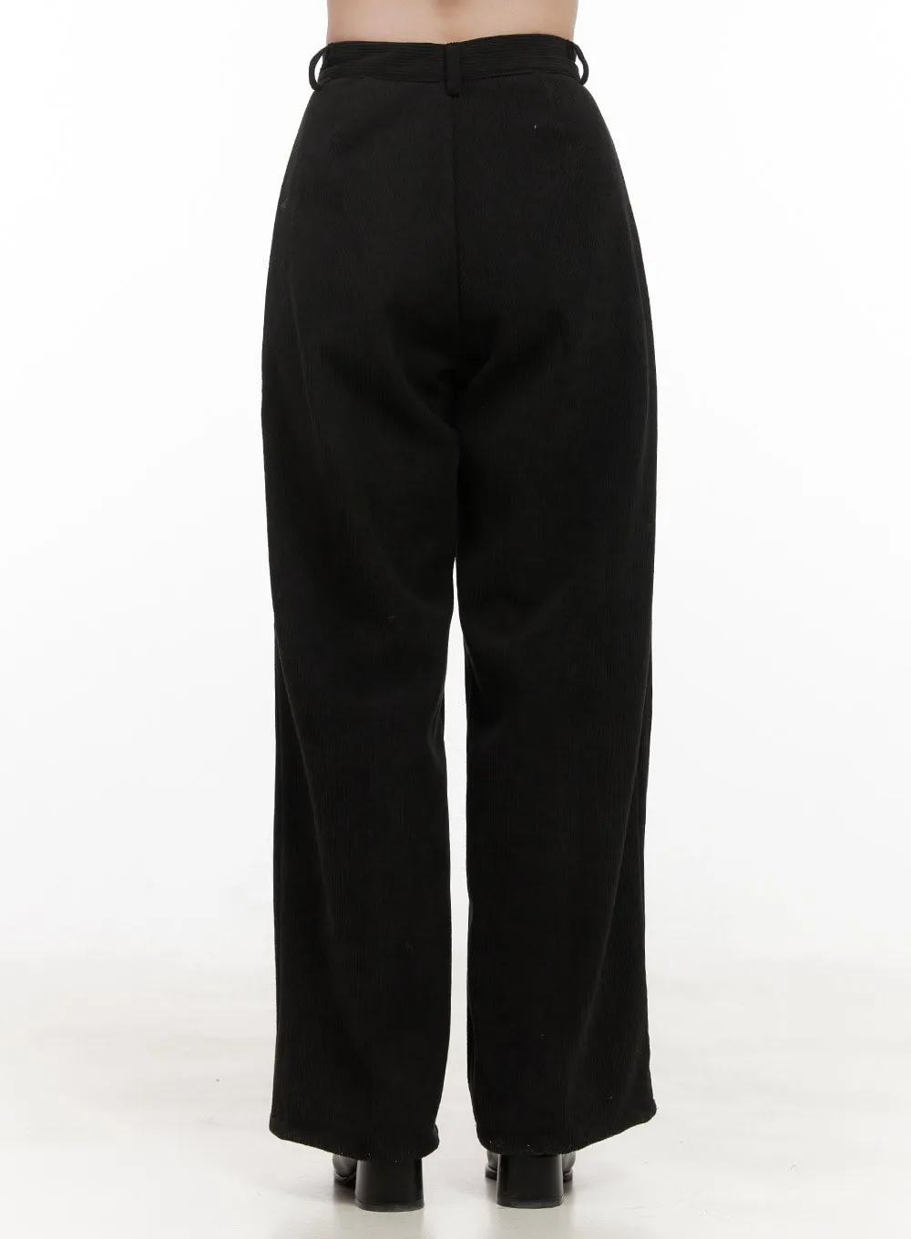 Pintuck Corduroy Wide-Leg Trousers OD412