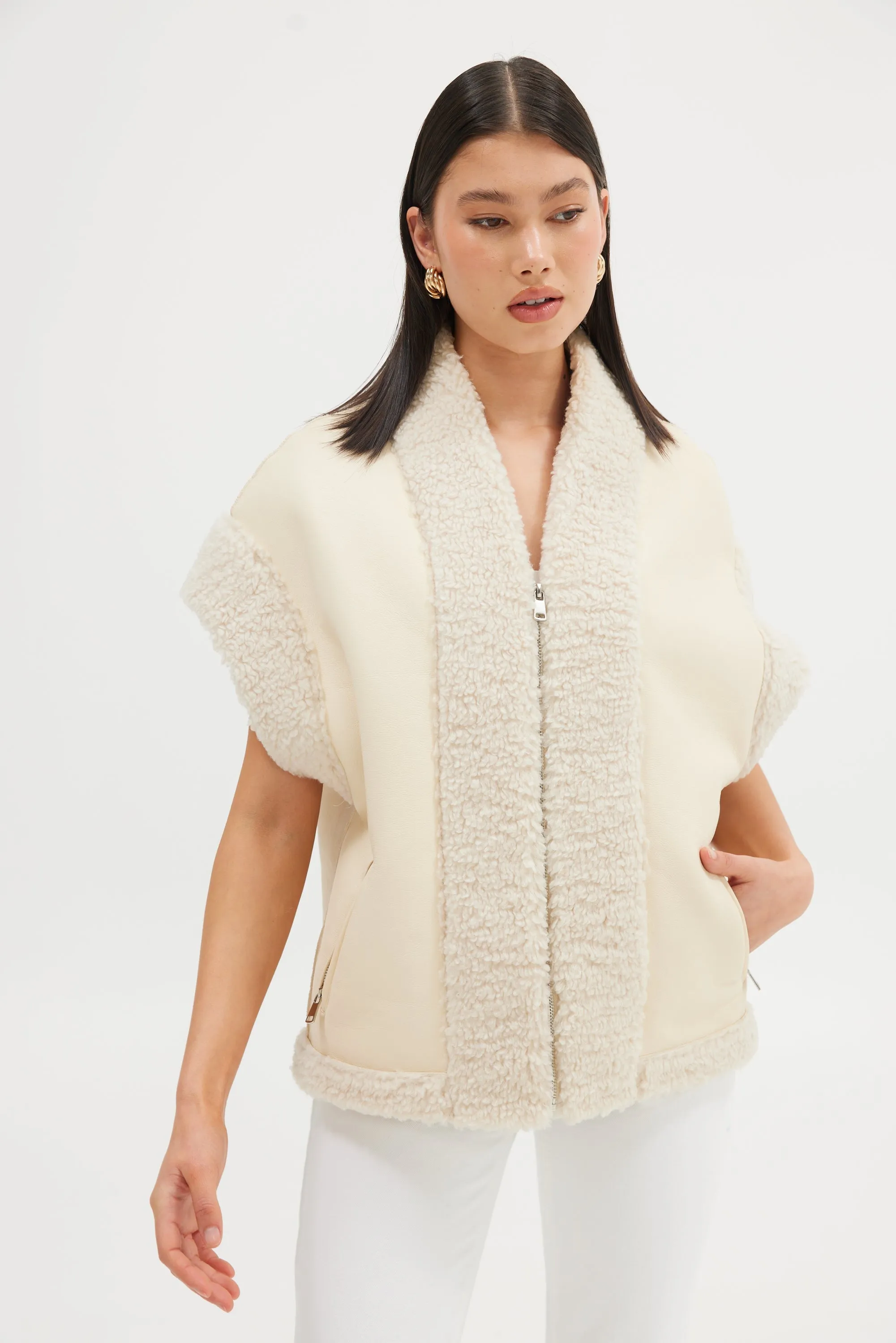 Poppy Vest - Ivory