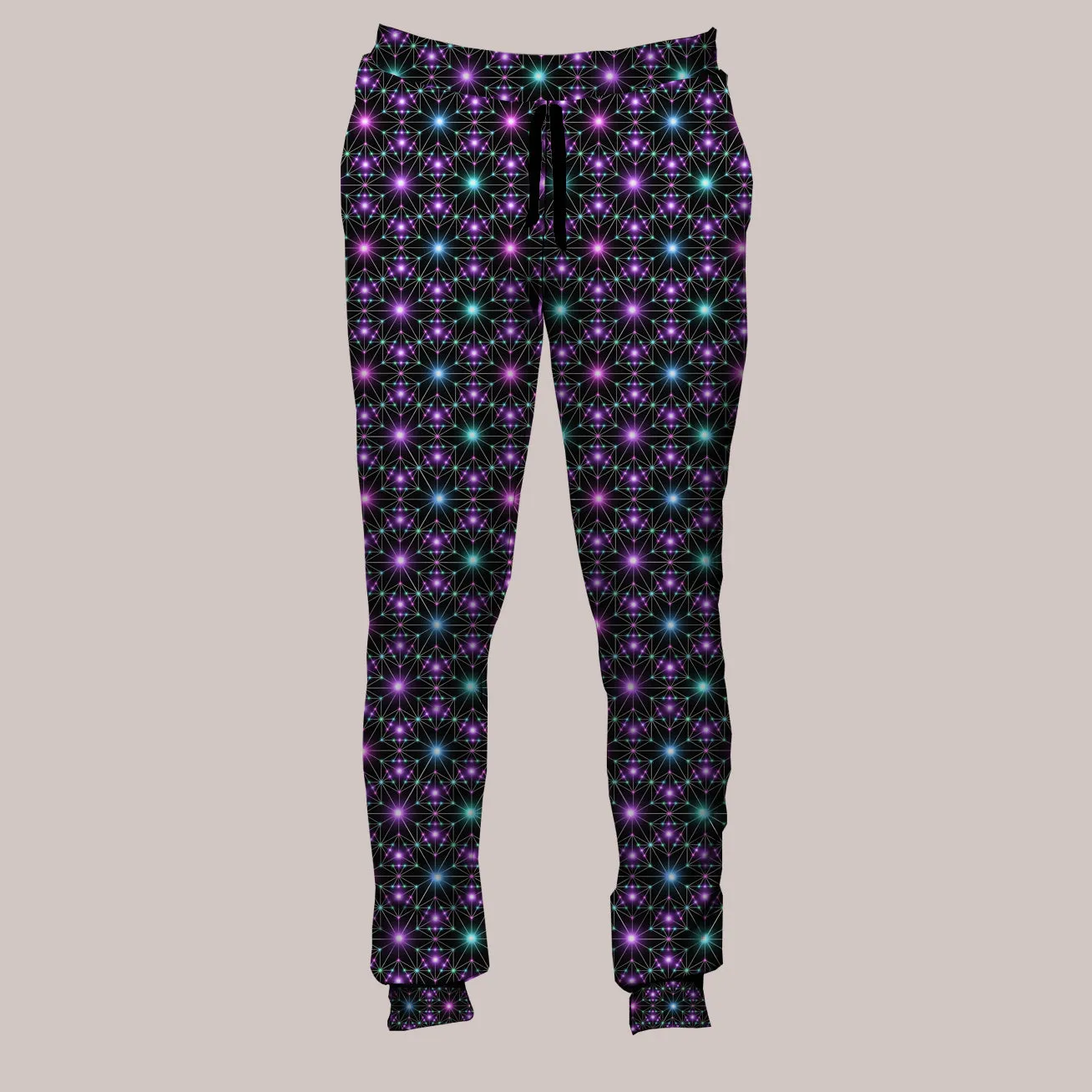 Psychedelic Joggers (UV/RGB, Eco-Friendly, Unisex, Fleece-Lined) | STAR MAP