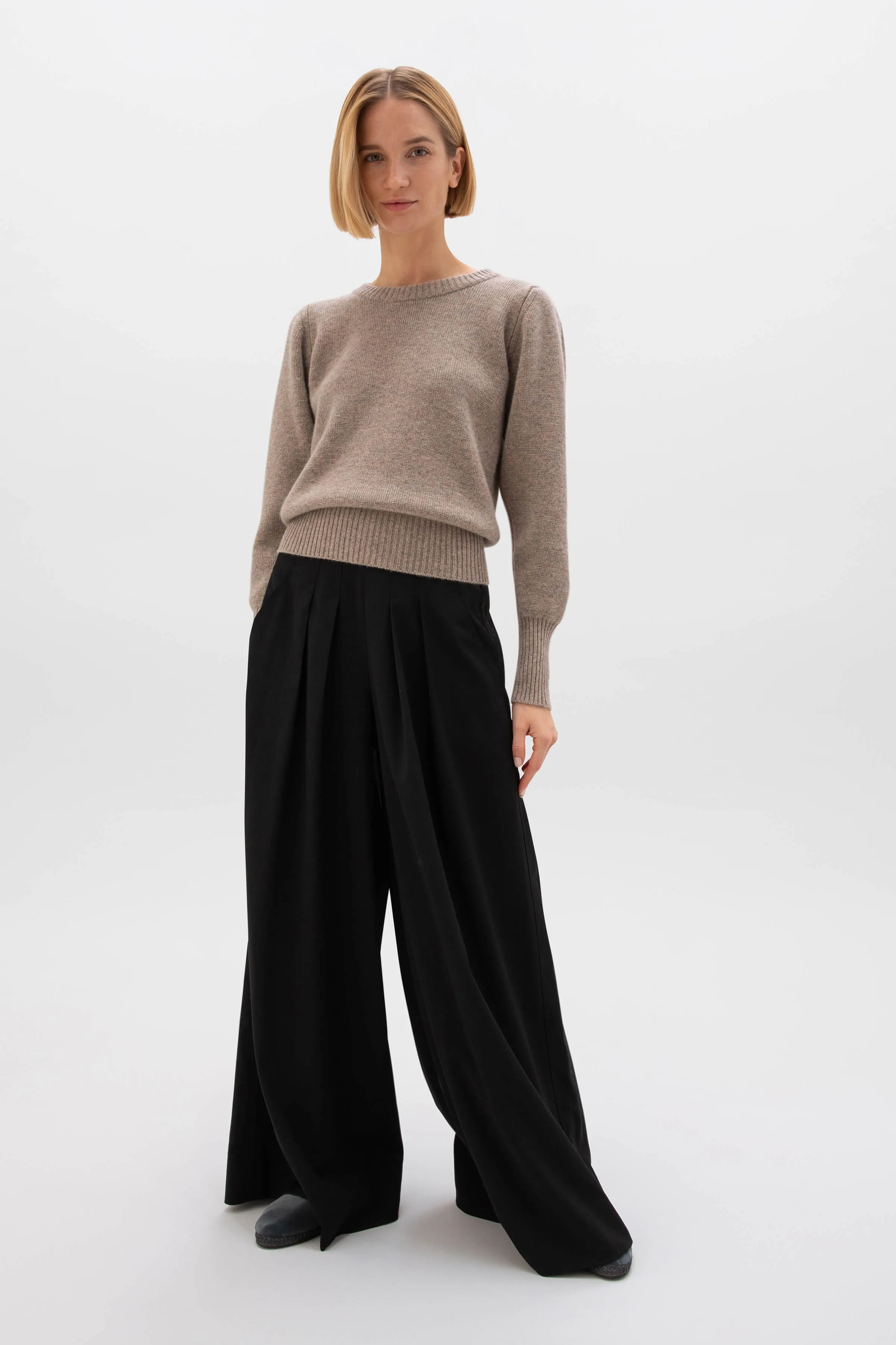 Puff Sleeve Cashmere Jumper