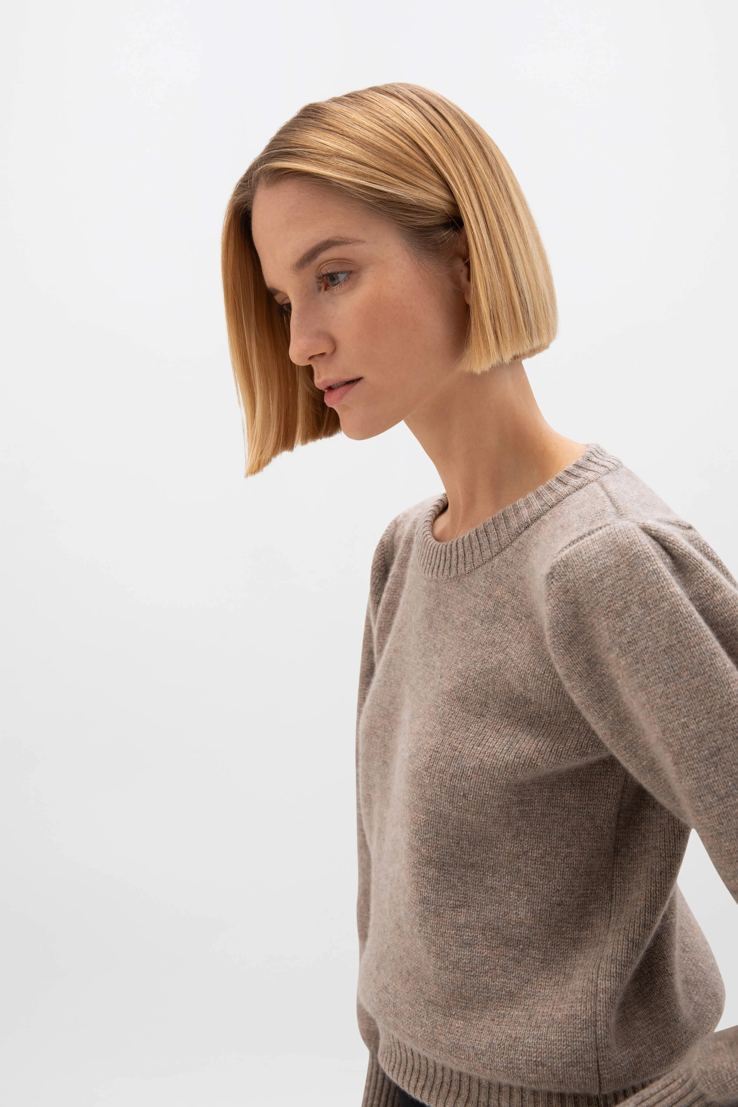 Puff Sleeve Cashmere Jumper