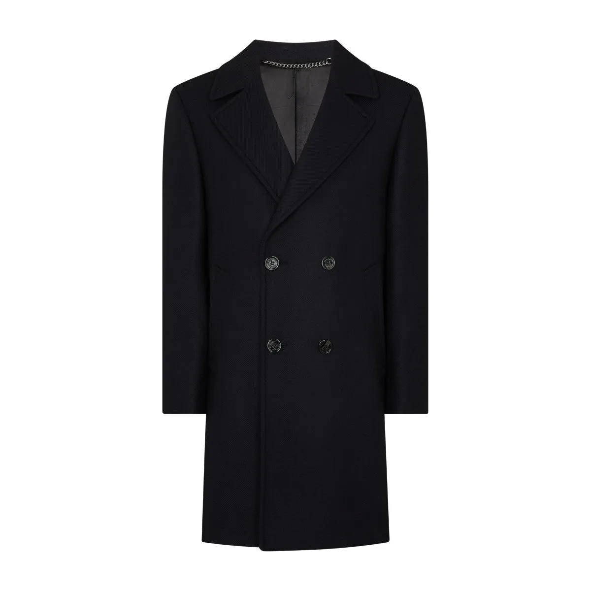 Remus Uomo Pearse DB Overcoat 78 Navy