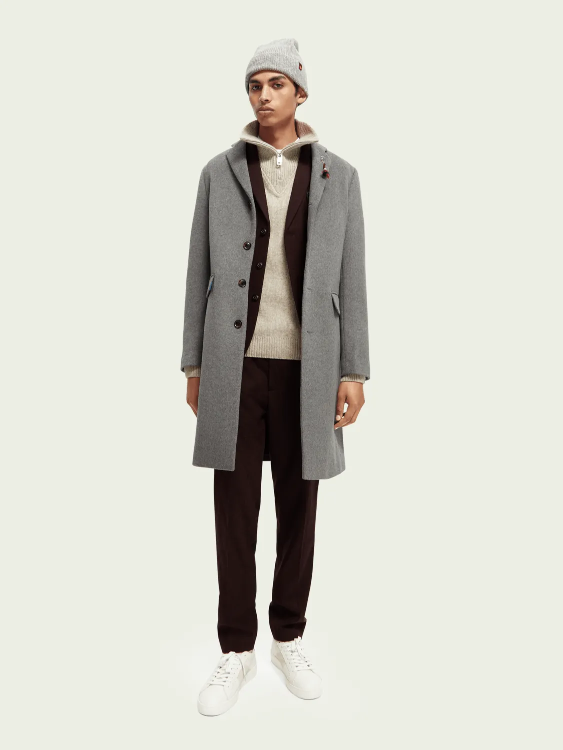 SCOTCH&SODA - Classic Wool - Blend Overcoat - 169110