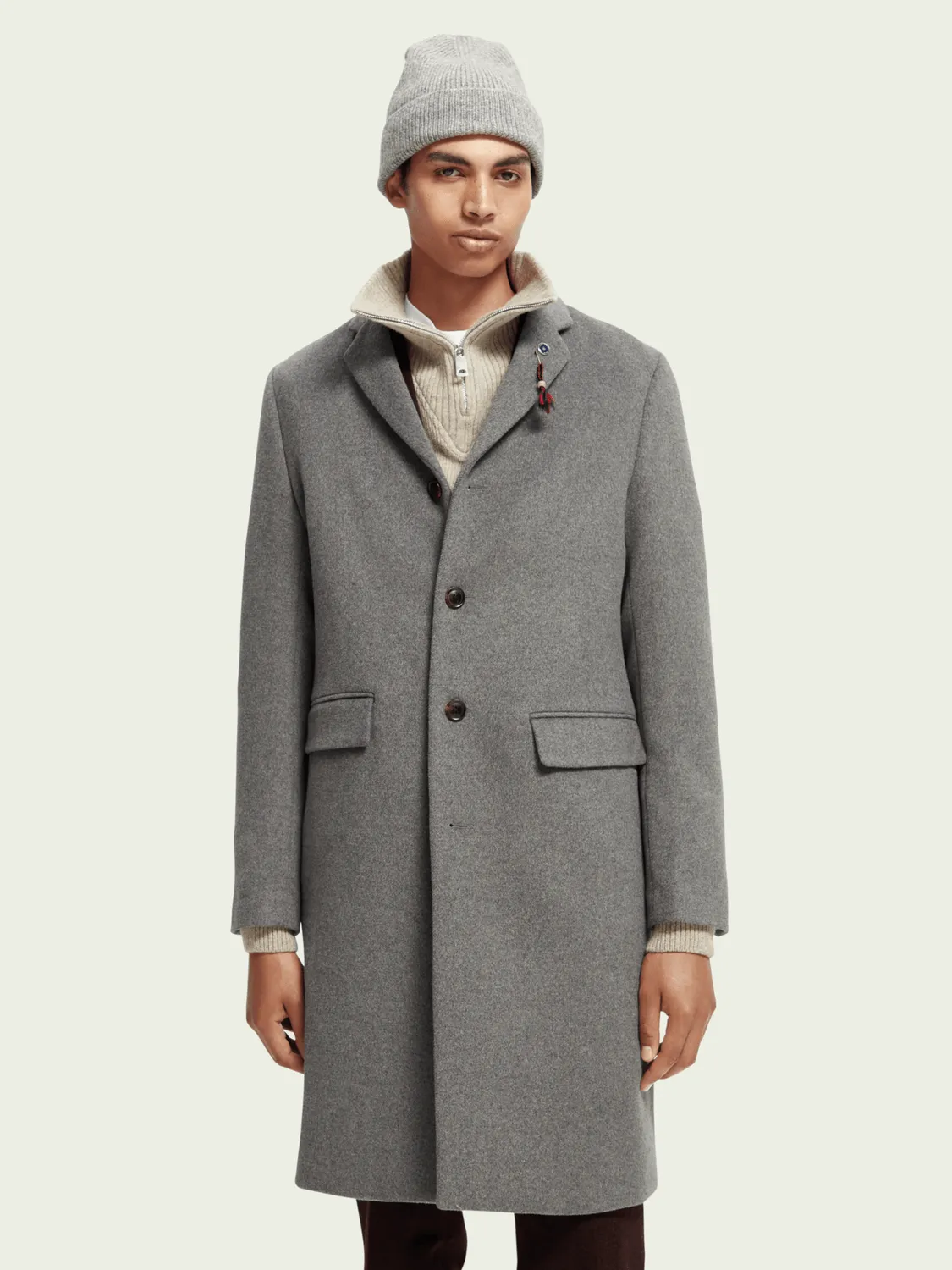 SCOTCH&SODA - Classic Wool - Blend Overcoat - 169110