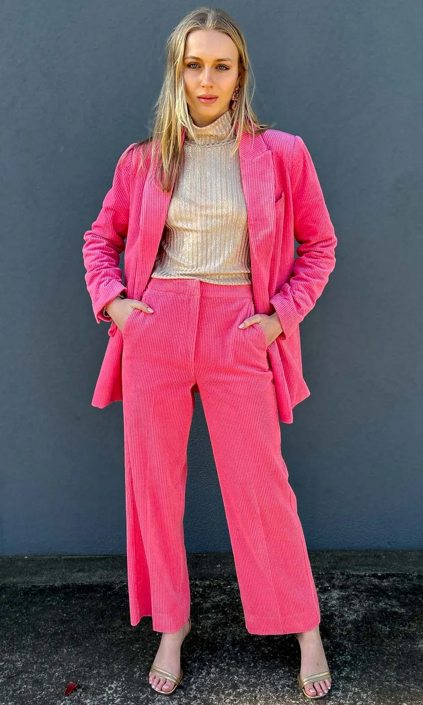 Second Female Cord Classic Trousers pink