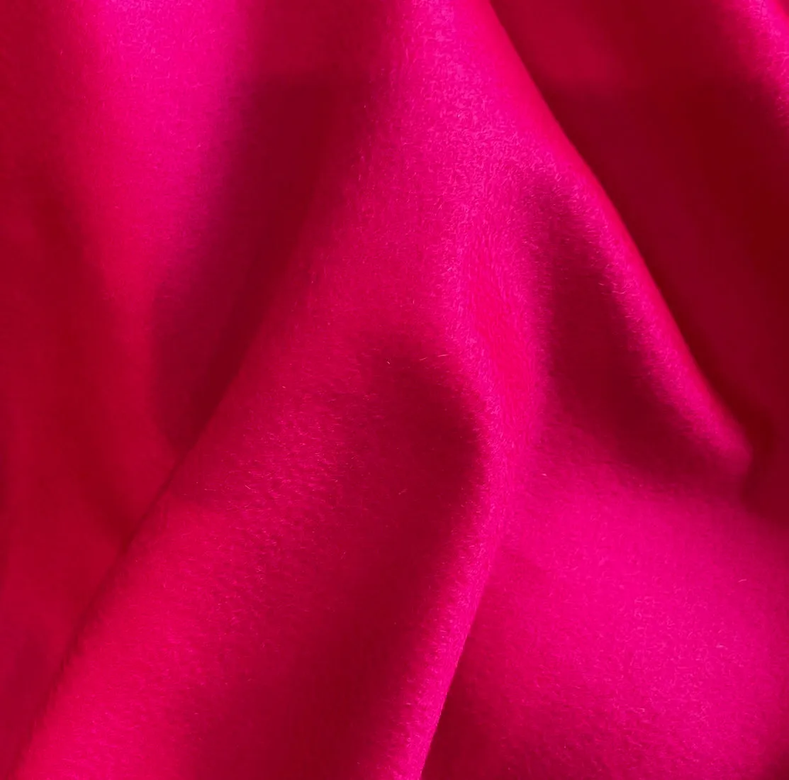 Sensuous American Beauty Red Plush Cashmere & Wool Coating (Made in Italy)