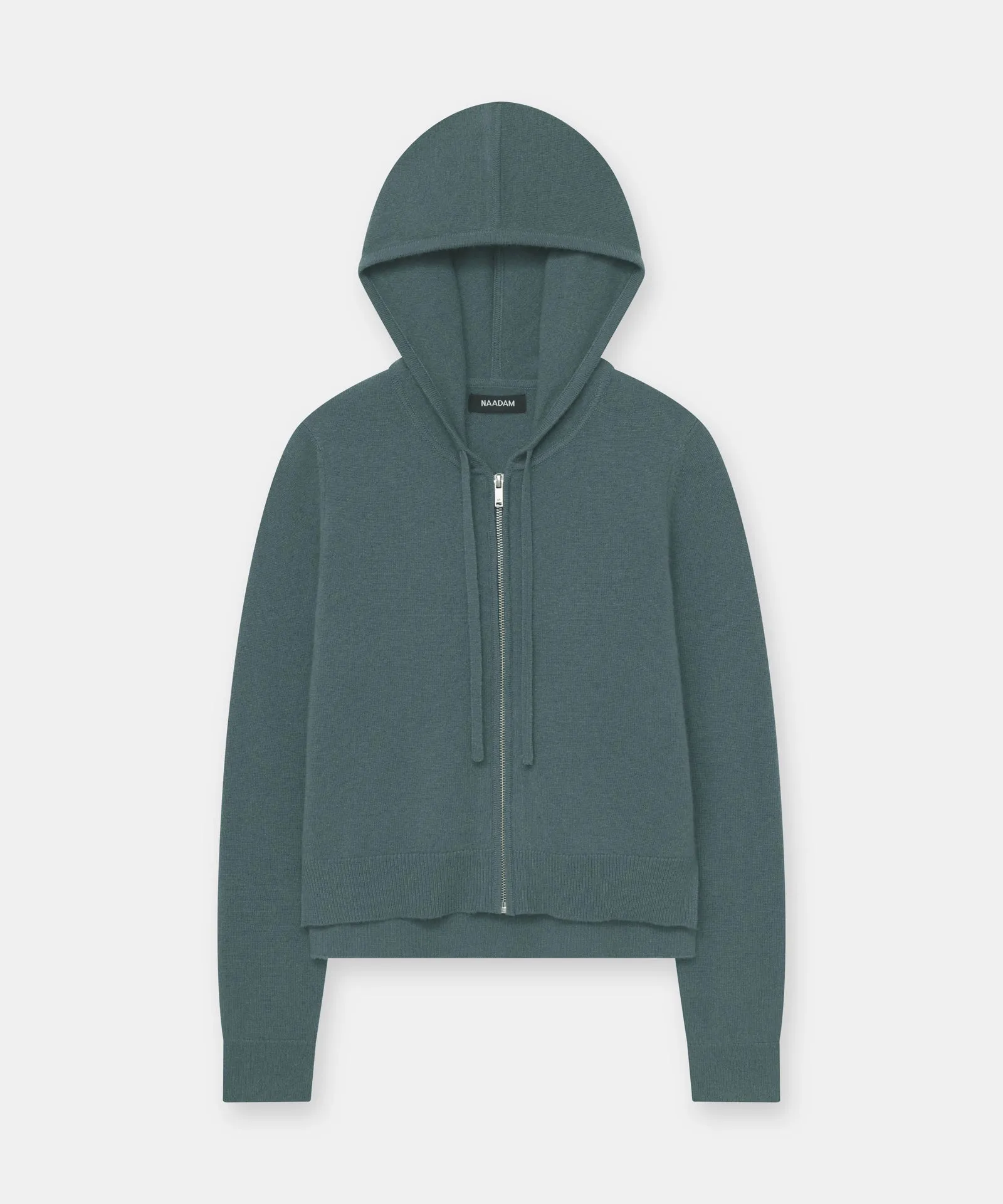 Signature Cashmere Cropped Zip Up Hoodie