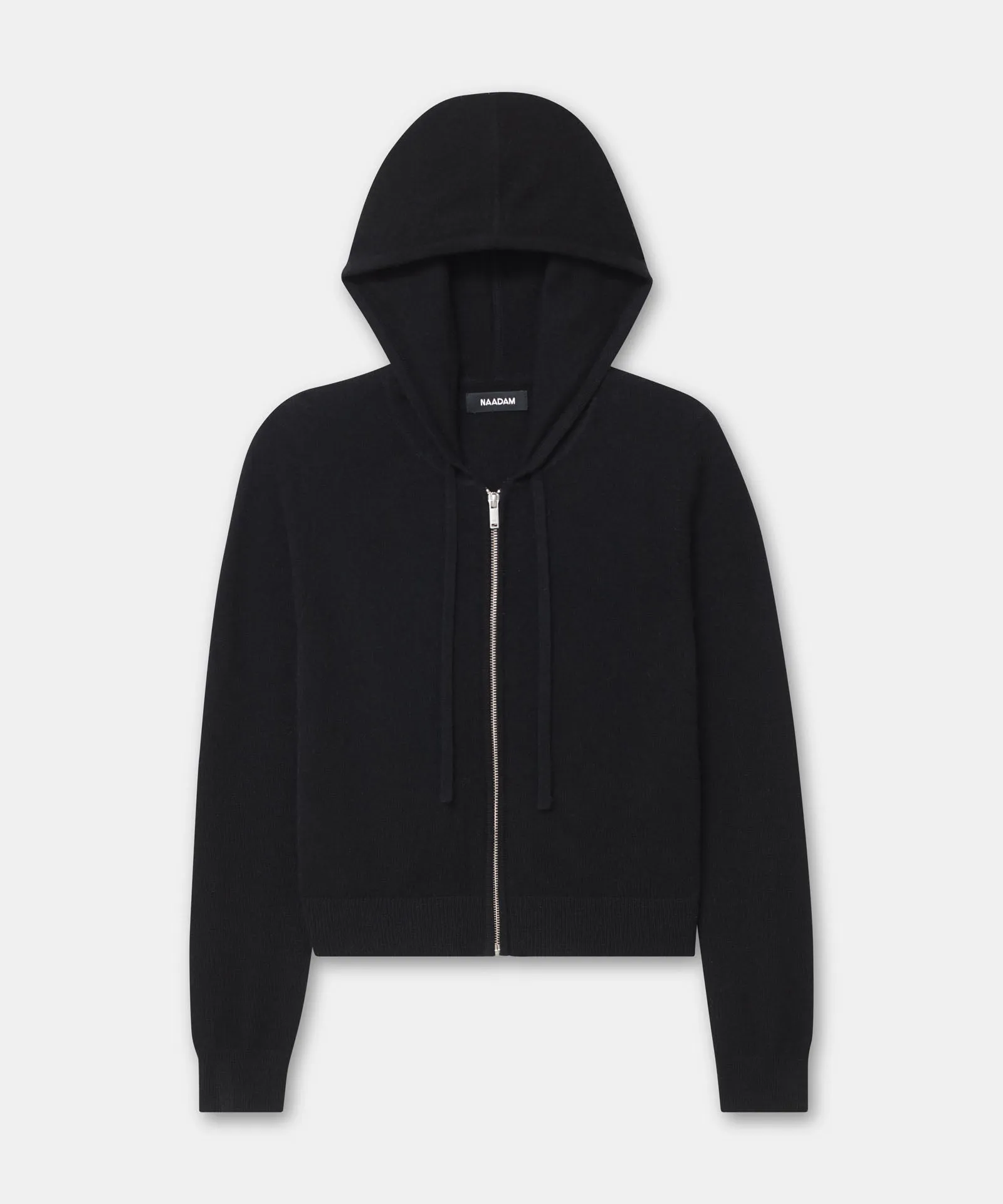 Signature Cashmere Cropped Zip Up Hoodie