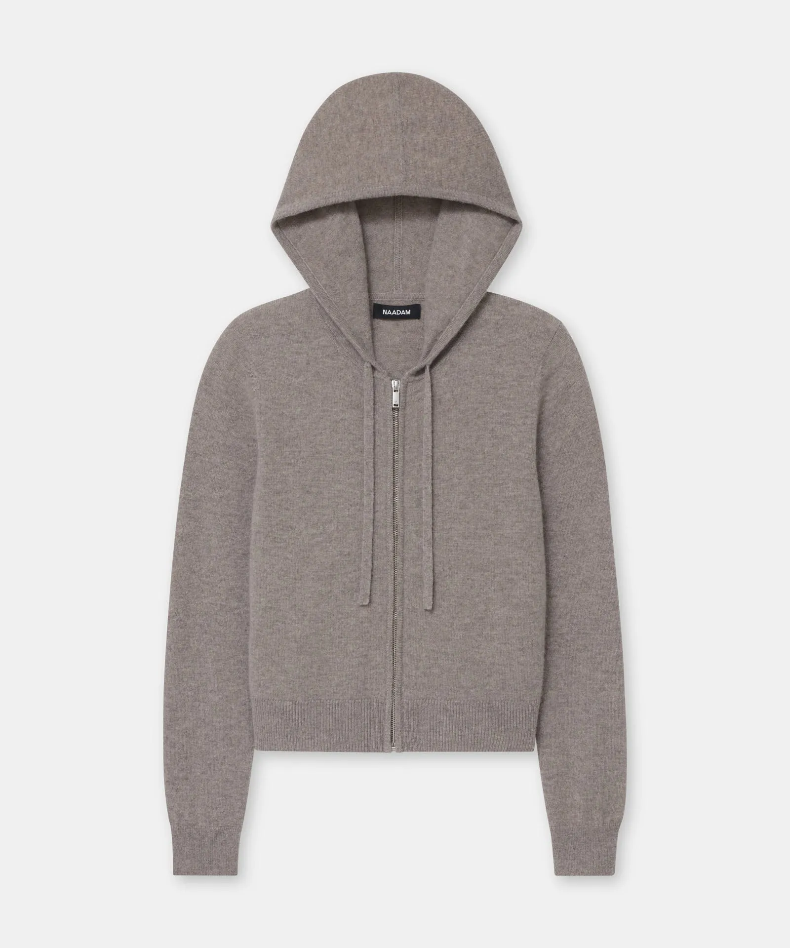 Signature Cashmere Cropped Zip Up Hoodie