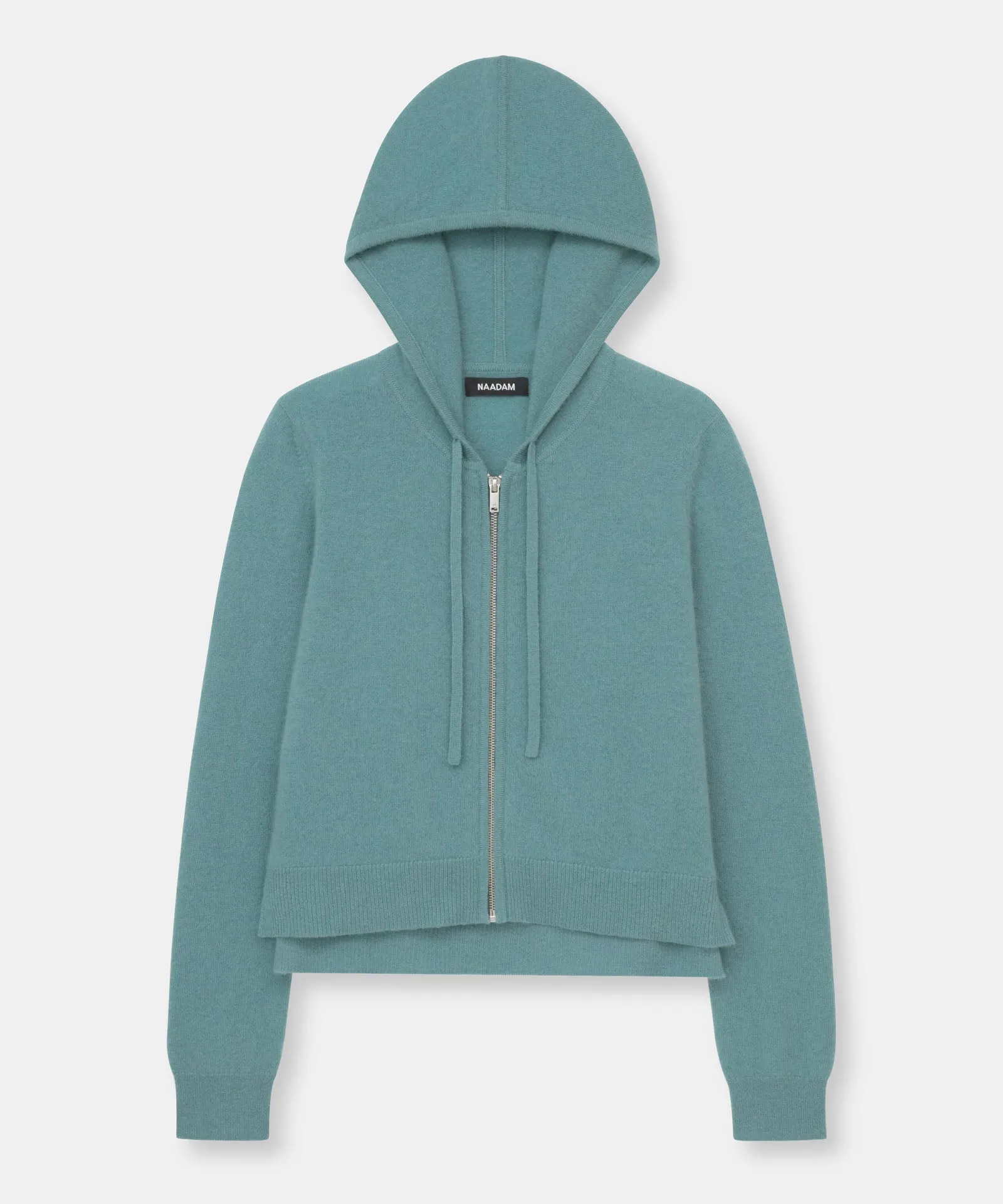 Signature Cashmere Cropped Zip Up Hoodie