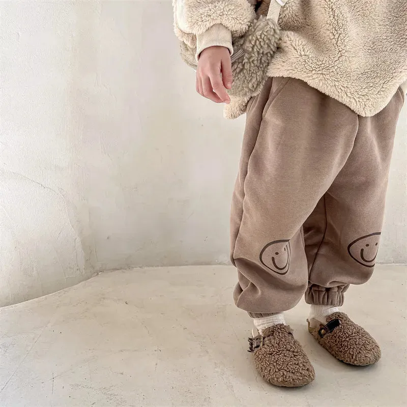 Smiley Face Fleece-Lined Pants