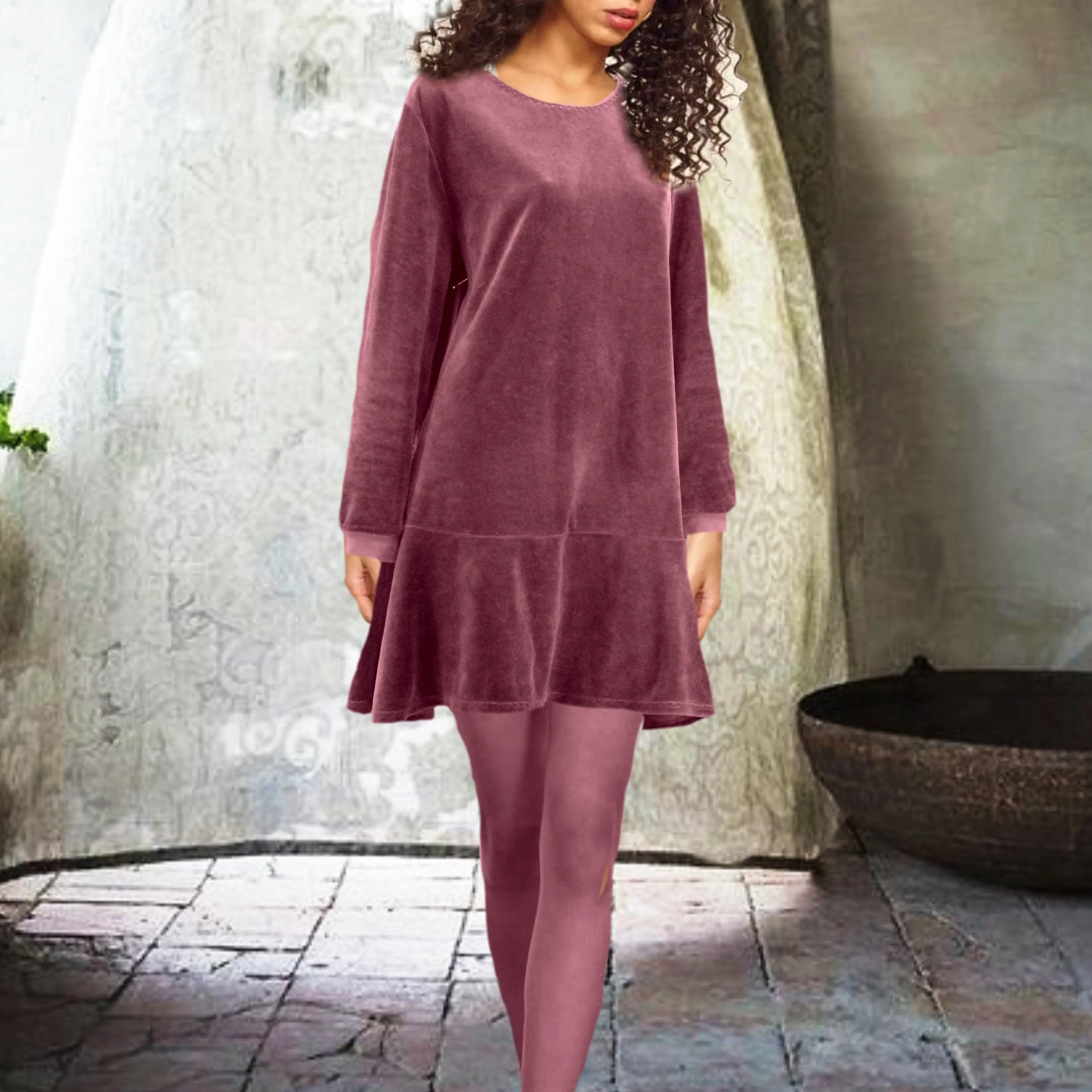 Velours tuniek/jurk/ Velvet tunic/dress