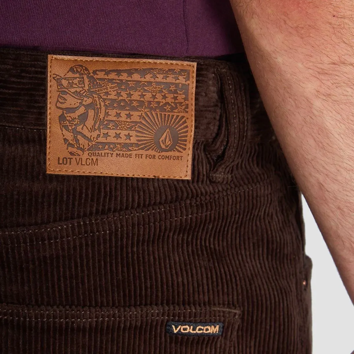 Volcom Lurking About Corduroy Pants Dark Brown