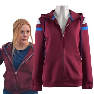 WandaVision Wanda Maximoff Cosplay Hoodie Jacket New Scarlet Witch Costume