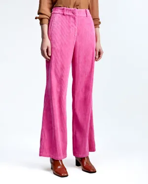 Wide-leg corduroy trousers