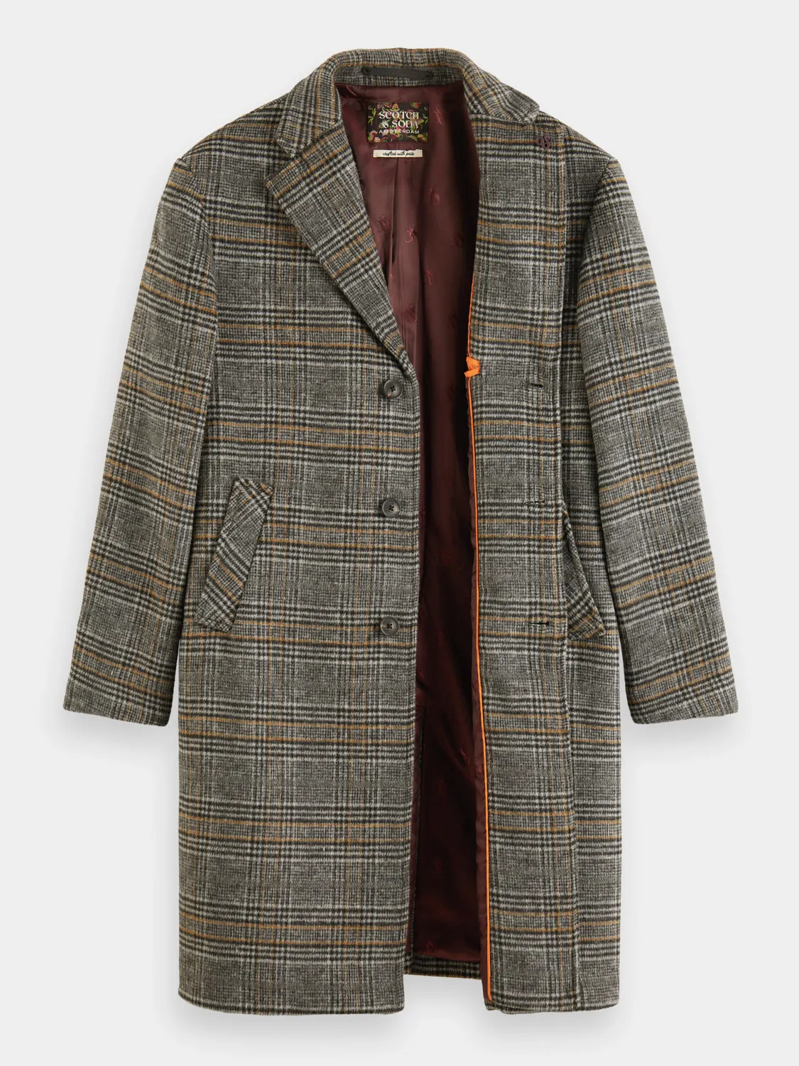 Wool blend overcoat